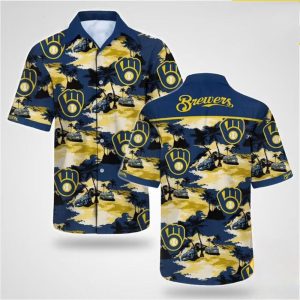 Milwaukee Brewers Floral Short Sleeve Trending Hawaiian Shirt – Brewers Aloha Shirt