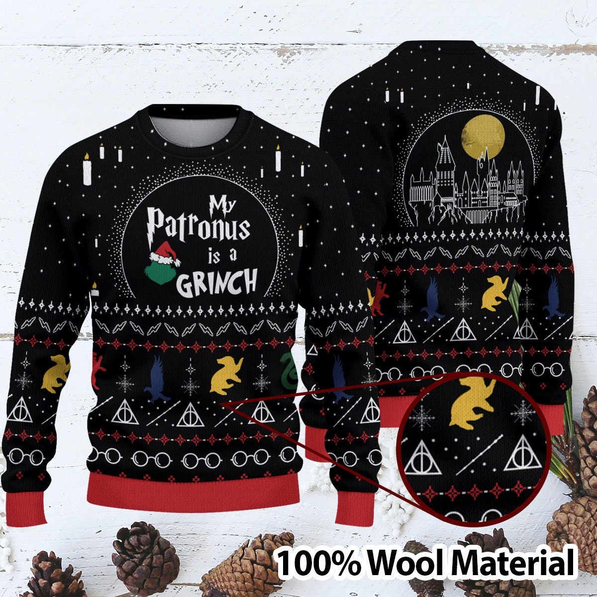 My Patronus Is A Grinch Christmas Ugly Sweater