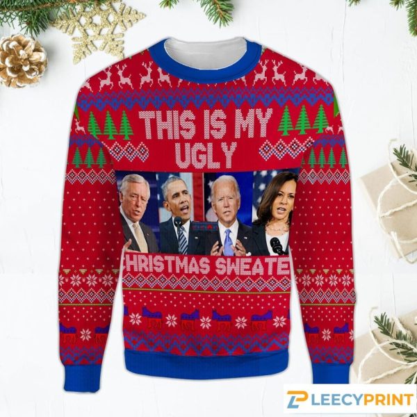 My Ugly Christmas Sweater Hate Biden Kalama Trump Christmas Sweater
