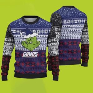New York Giants Christmas Grinch Ugly Sweater
