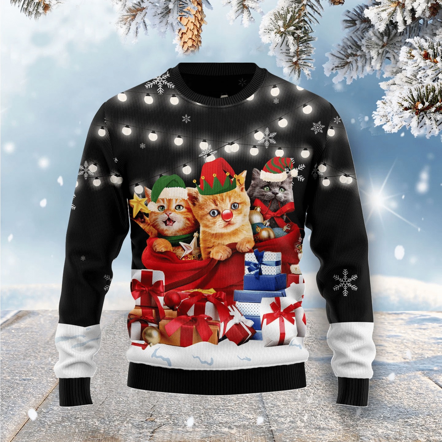 Noel Clown Cats Ugly Christmas Sweater