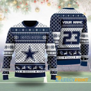 Personalize Dallas Cowboys 2023 Football Unisex Christmas Ugly Sweater – Dallas Cowboys Ugly Christmas Sweater