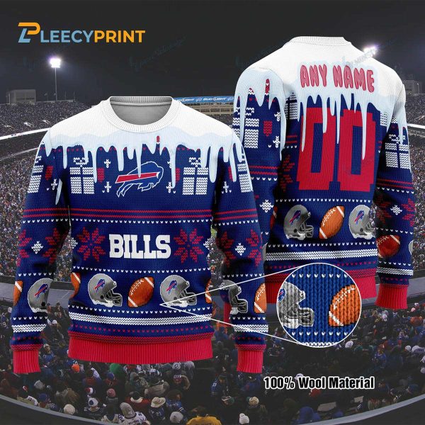 Personalized Buffalo Bills Custom Name Ugly Christmas Sweater – Buffalo Bills Ugly Sweater