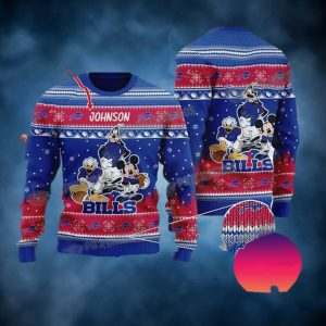 Personalized Buffalo Bills Mickey Mouse Disney Ugly Christmas Sweater
