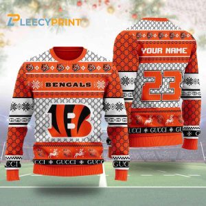 Personalized Cincinnati Bengals Gucci Ugly Christmas Sweater – Bengals Ugly Christmas Sweater