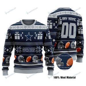 Personalized Dallas Cowboys Woolen Ugly Christmas Sweater Football Gift For Fan – Cowboys Ugly Sweater