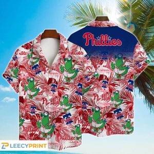 Philadelphia Phillies MLB Mascot And Hibiscus Pattern Hawaiian Shirt – Phillies Hawaiian Shirt