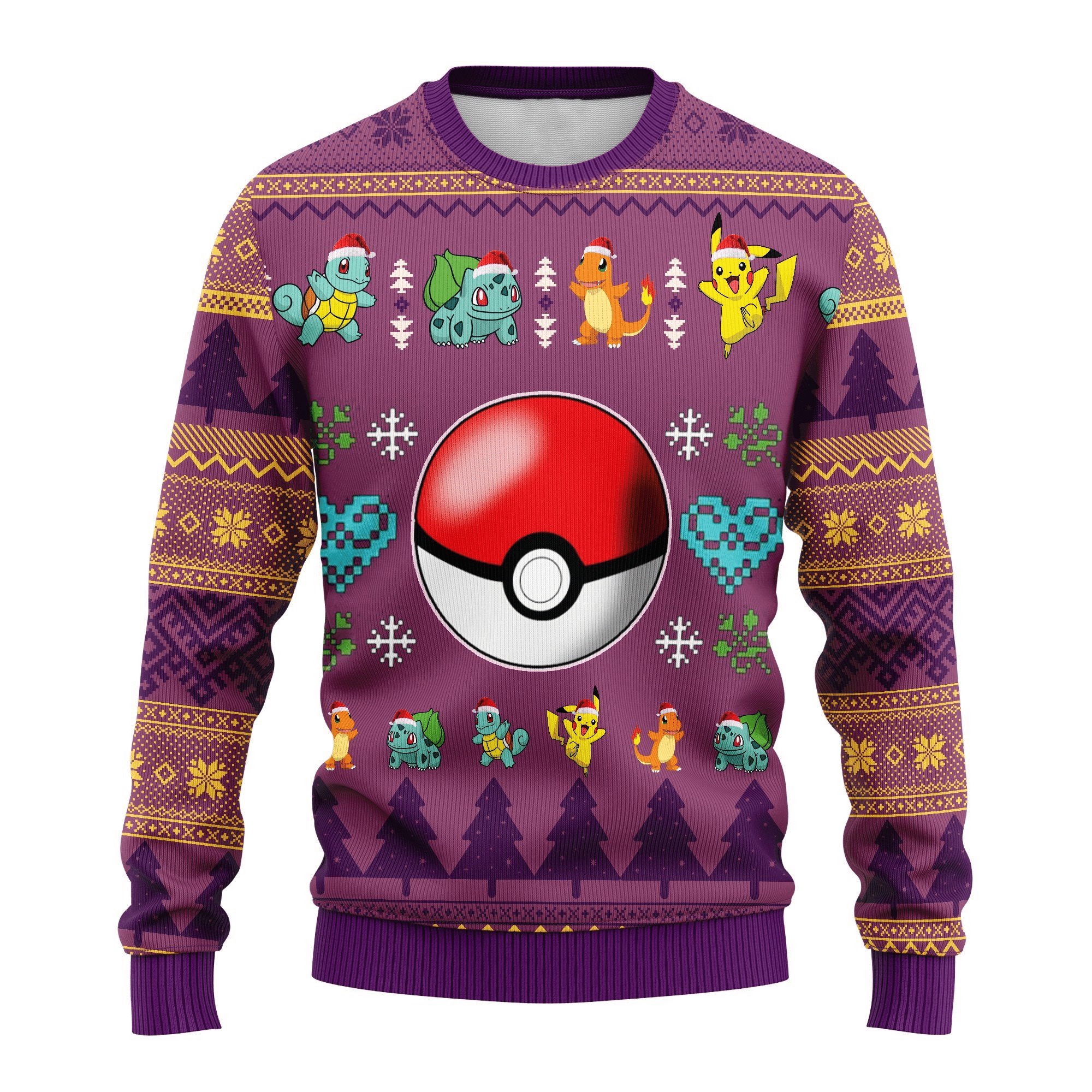 Pokemon Anime Ball Ugly Sweater - Pokemon Christmas Sweater