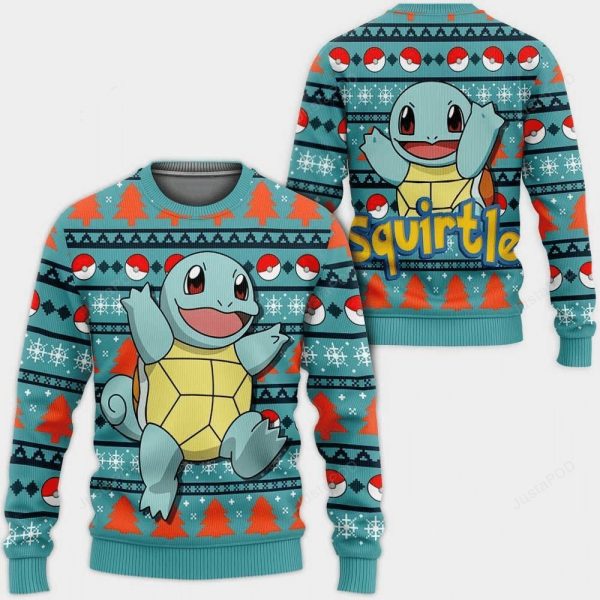Pokemon Anime Squirtle Happy Pokemom Christmas Sweater