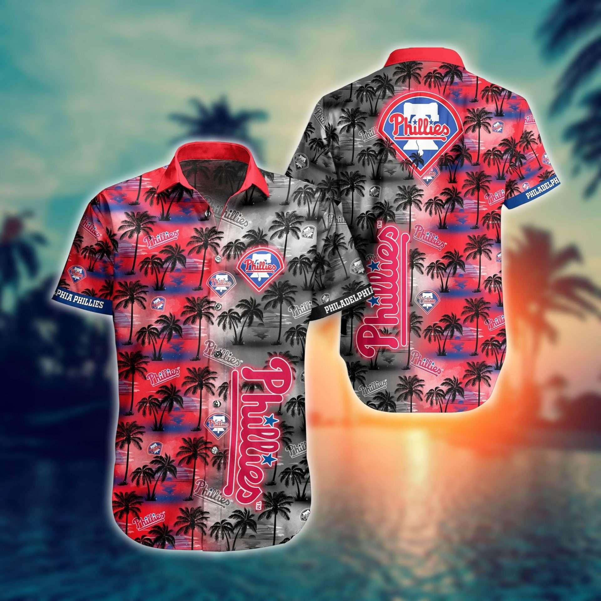 Philadelphia Phillies Major League Baseball Logo 3D Print Hawaiian Shirt  For Men And Women