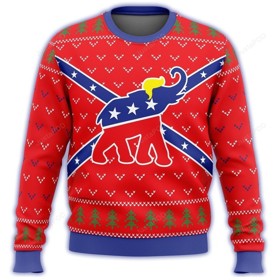 Republican Flag Elephant Trump Ugly Sweater