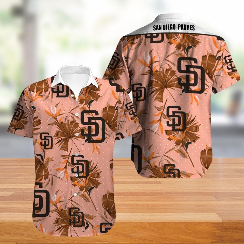 San Diego Padres Palm Tree And Symbol Hawaiian Shirt