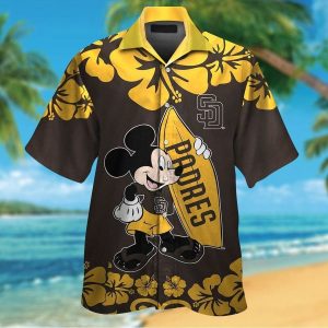 San Diego Padres Mickey Mouse Tropical Aloha Hawaiian Shirt – Padres Hawaiian Shirt