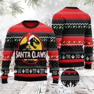 Santa Claus Noel Dinosaur Christmas Sweater