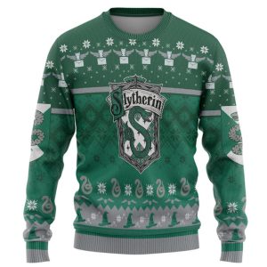 Slytherin Ugly Christmas Ver 1 Ugly Sweater –  Harry Potter Ugly Christmas Sweater