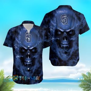 Smoky Skull MLB San Diego Padres Hawaiian Shirt
