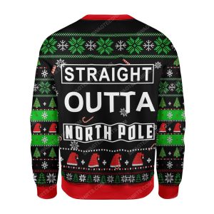 Straight Outta North Pole Trump Ugly Sweater 2