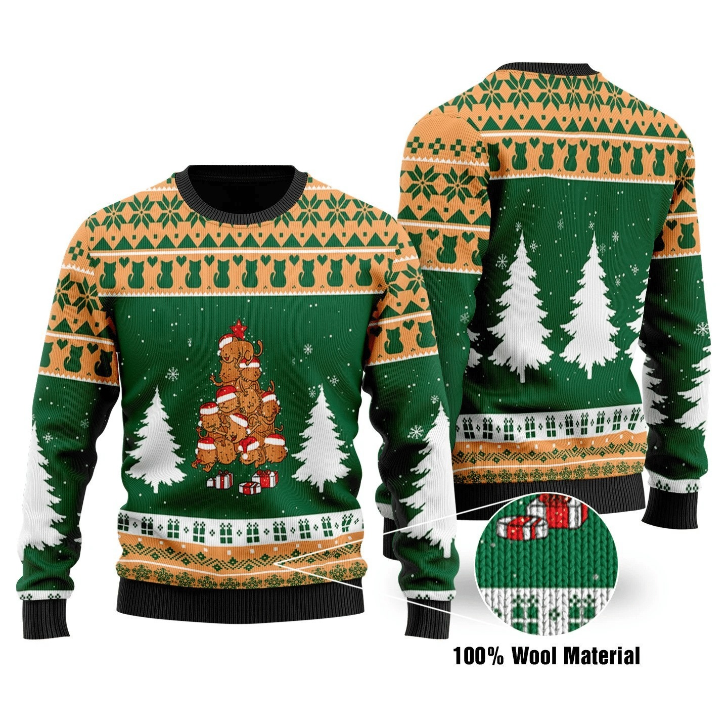 The Christmas Tree Cat Ugly Christmas Sweater