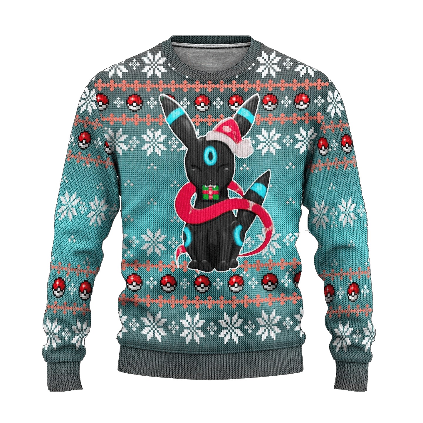 Umbreon Xmas Hat And Gift Pokemon Christmas Sweater