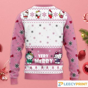 Very Merry Xmas Tree Cute Hello Kitty Christmas Sweater