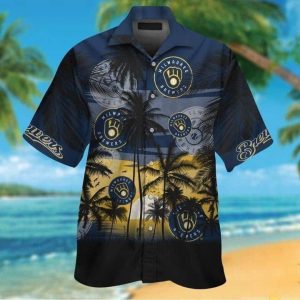 Vintage Aloha Milwaukee Brewers Tropical Shirt Trendy – Brewers Hawaiian Shirt