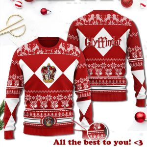 Xmas Harry Potter Gryffindor Christmas Red Sweater For Fans