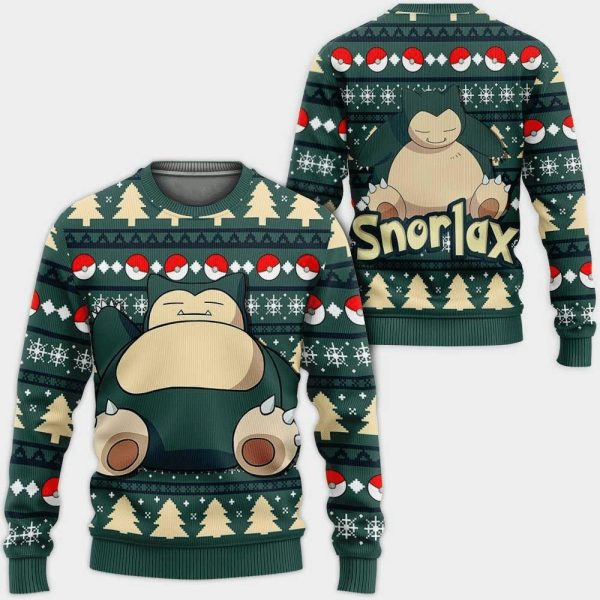 Xmas Tree Cute Snorlax Pokemon Christmas Sweater