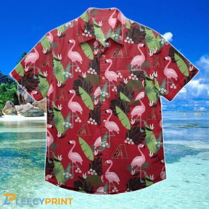 Arizona Diamondbacks Hawaiian Shirt Diamondbacks Flamingo Tropical MLB Hawaiian Shirt 1 1