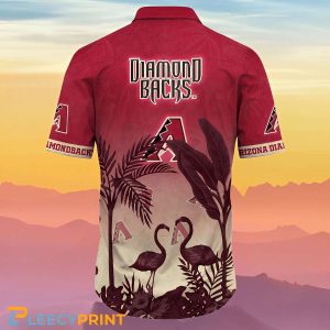 Arizona Diamondbacks MLB Flamingo Flower Hawaiian Shirt Summer Gift For Fans 2 2