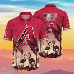 Arizona Diamondbacks MLB Flamingo Flower Hawaiian Shirt Summer Gift For Fans 3 1