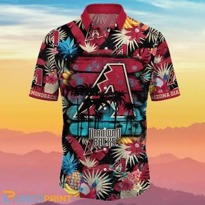 Arizona Diamondbacks MLB Flower Hawaiian Shirt Summer Football Gift For True Fans 1 1