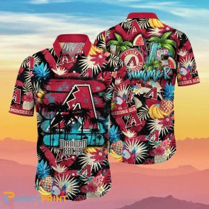 Arizona Diamondbacks MLB Flower Hawaiian Shirt Summer Football Gift For True Fans 3 2