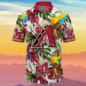 Arizona Diamondbacks MLB Flower Parrot Hawaiian Shirt