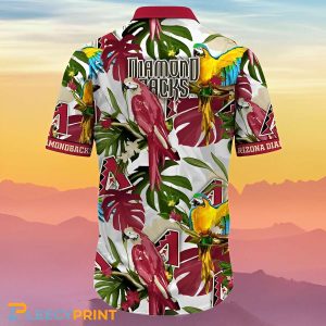 Arizona Diamondbacks MLB Flower Parrot Hawaiian Shirt