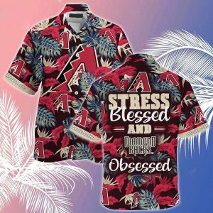 Arizona Diamondbacks MLB Summer Hawaiian Shirt And Shorts Stress Blessed Obsessed For Fans 1 2