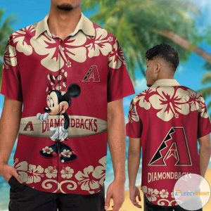 Arizona Diamondbacks Minnie Mouse Hawaiian Shirt 1 1