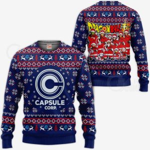 Capsules Dragon Ball Z Manga Anime Christmas Ugly Sweater