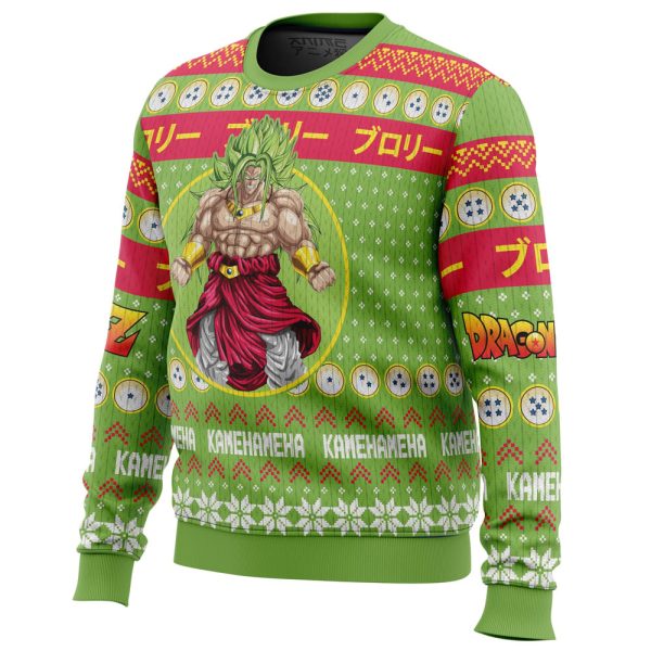 Christmas Broly Dragon Ball Z Green Ugly Christmas Sweater