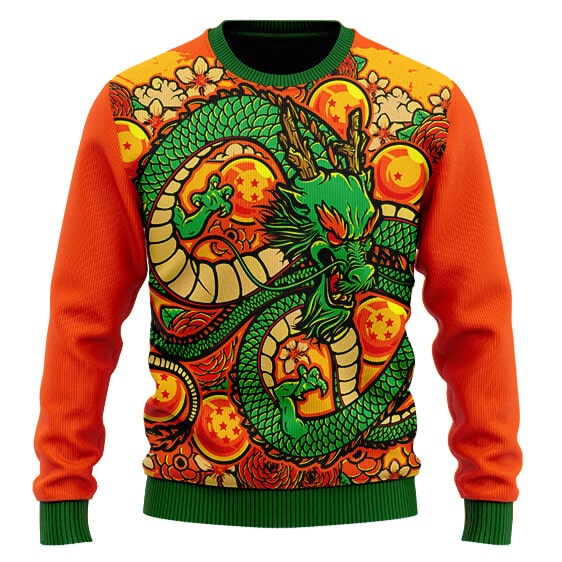 DBZ Eternal Shenron Vibrant Artwork Cool Ugly Xmas Sweater
