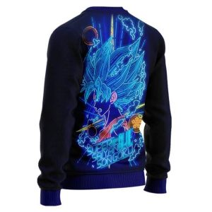 DBZ Super Saiyan Blue Goku Neon Ugly Xmas Sweater 2