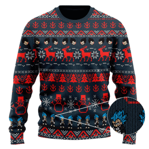 DBZ Vegeta Saiyan Pattern Ugly Christmas Sweater 3
