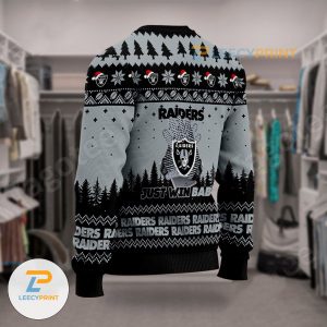 Davante Adams 17 Las Vegas Raiders Ugly Christmas Sweater 2