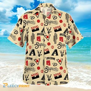 Diamondbacks City Connect Short Sleeve Hawaiian Shirt Arizona Diamondbacks Hawaiian Shirt 3 1