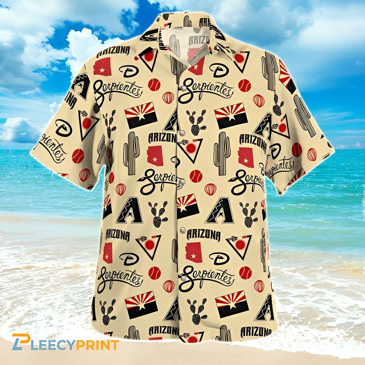 Diamondbacks City Connect Short Sleeve Hawaiian Shirt, Arizona Diamondbacks Hawaiian Shirt
