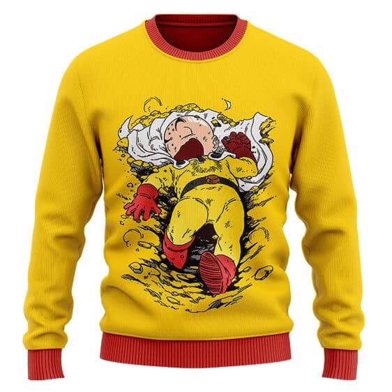 Dragon Ball Krillin One Punched Man Parody Ugly Xmas Sweater
