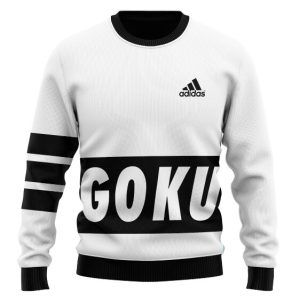 Dragon Ball Super Saiyan Goku Adidas Inspired Ugly Sweater