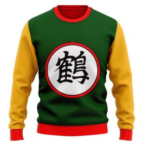 Dragon Ball Z Chiaotzu Crane Kanji Cosplay Ugly Sweater 1