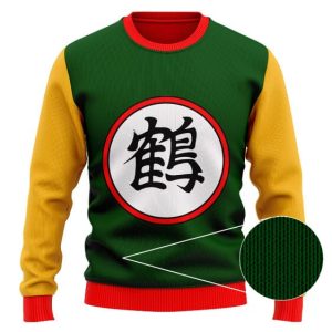 Dragon Ball Z Chiaotzu Crane Kanji Cosplay Ugly Sweater 3