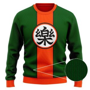 Dragon Ball Z Yamcha Kanji Logo Cool Ugly Sweater 3