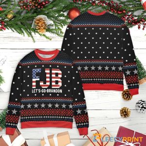 FJB LetÃ¢ÂÂs Go Brandon Ugly Christmas Sweater 3D All-Over Knitting Pattern